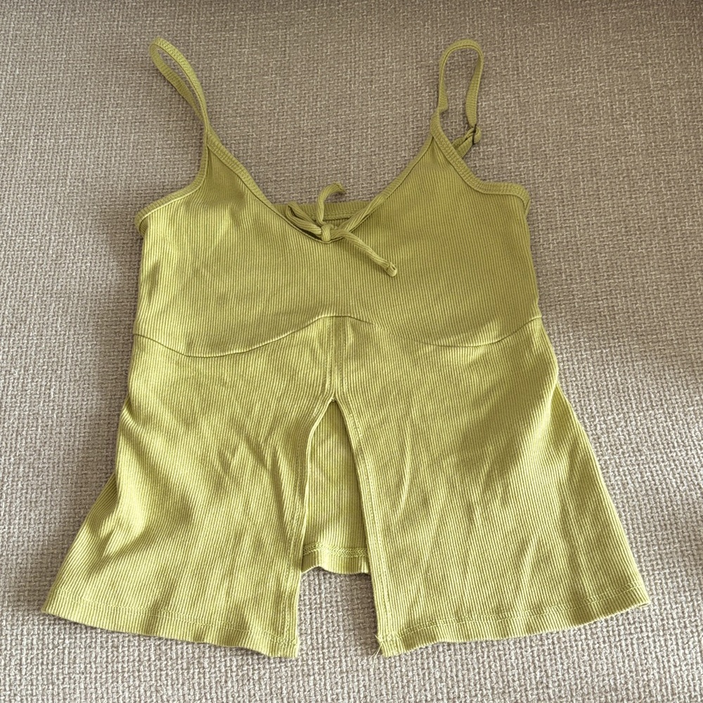 Hollister Avocado 🥑 Green Ribbed Tank-S